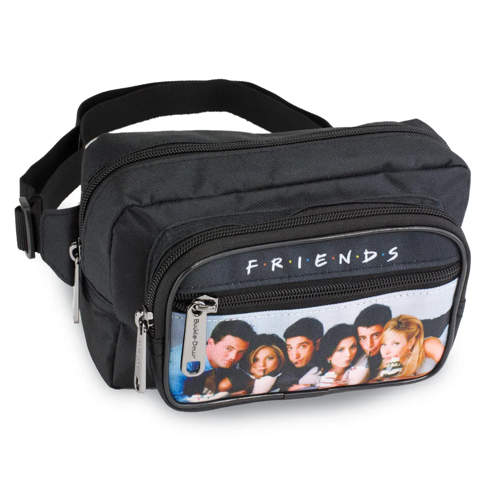 Fanny Pack - FRIENDS Vivid 6-Character Milk Shake Pose Black White Multi Color