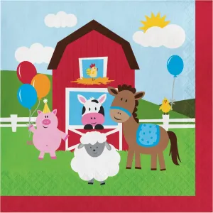 Farmhouse Fun Napkins - Lunch 16 Pkt