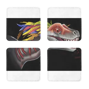 Feathered Raptor Sublimation Coasters Pack of Four