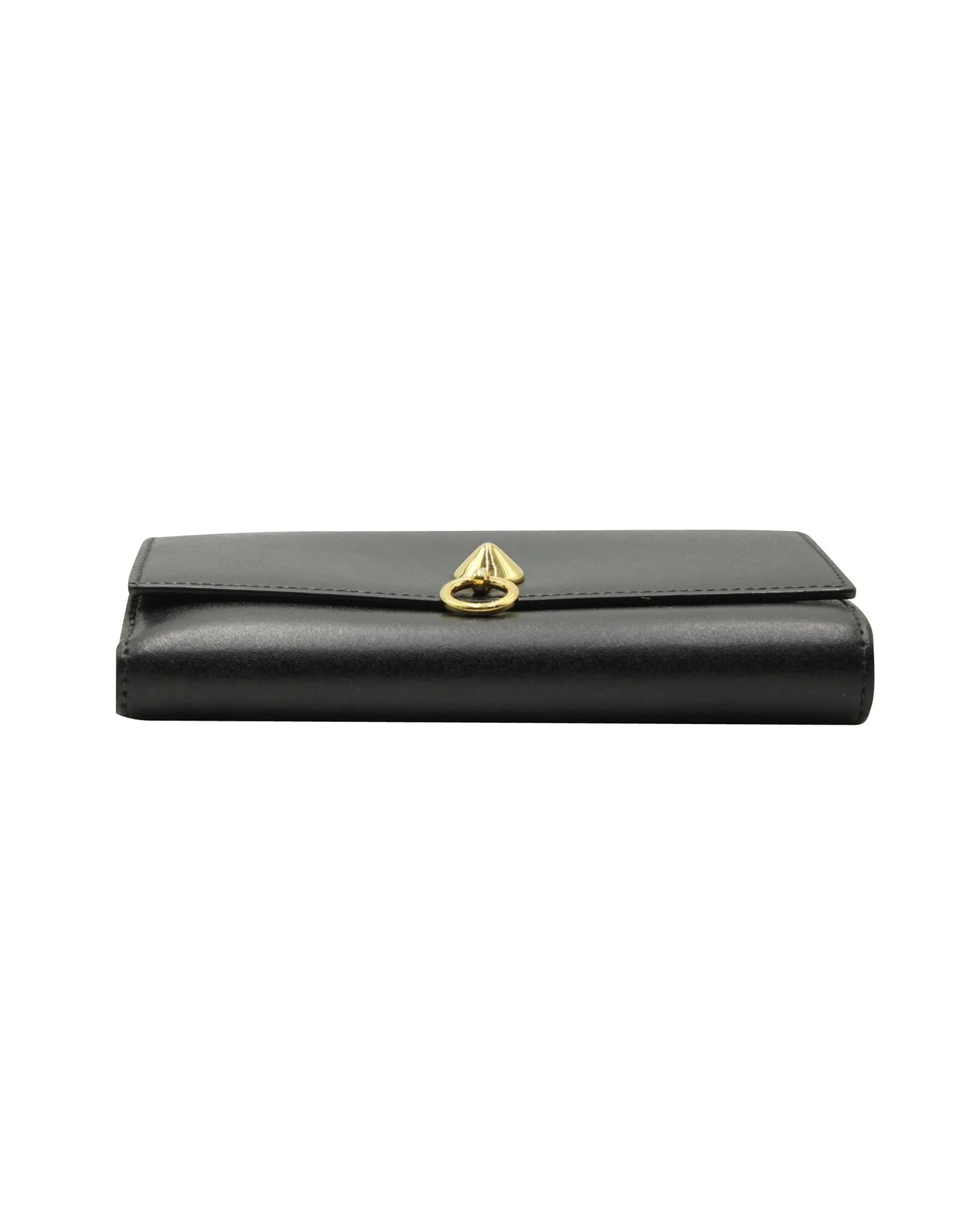 Fendi DotCom Continental Long Wallet in Black Leather