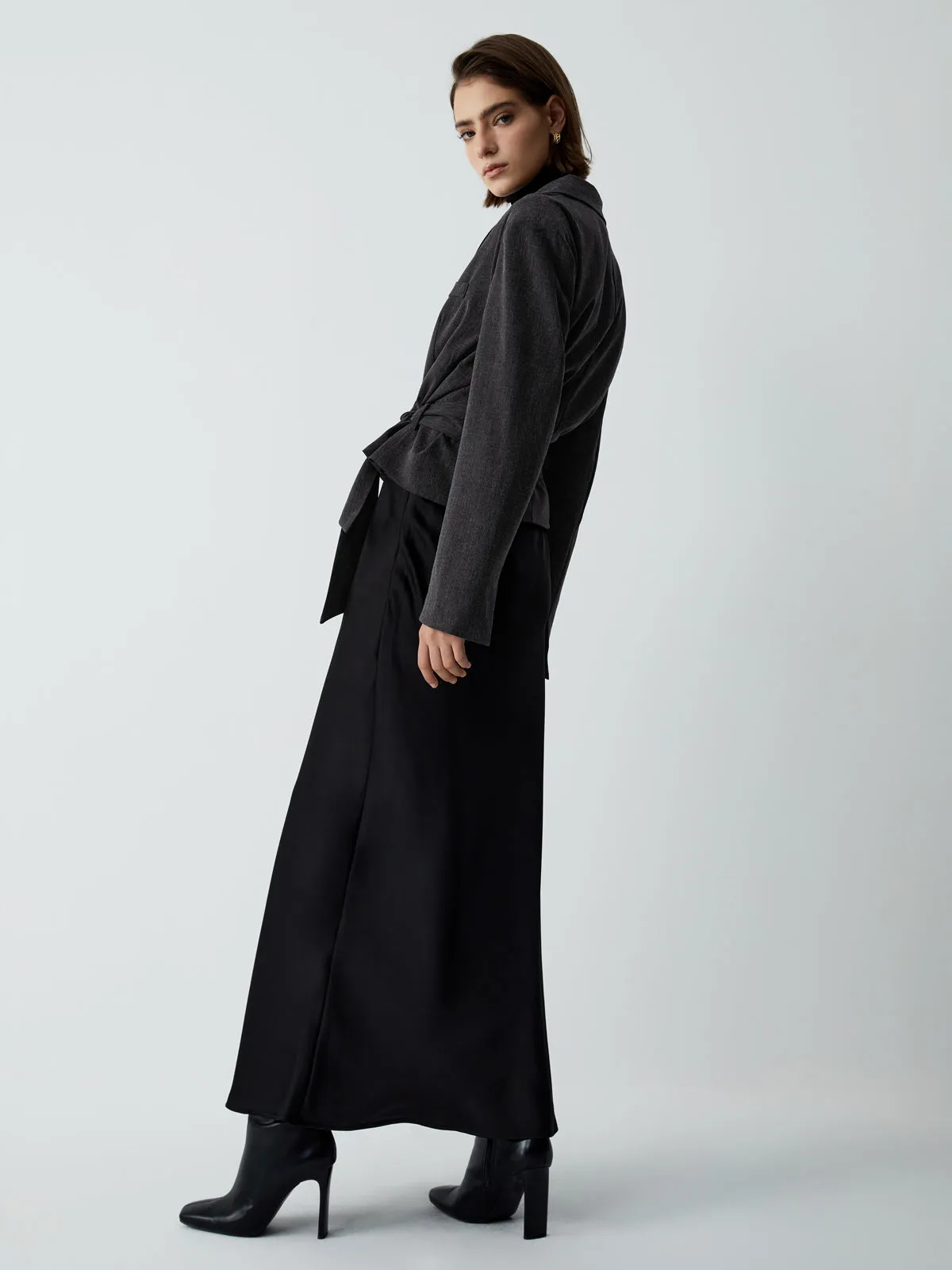 First Choice Graceful Belted Crop Blazer
