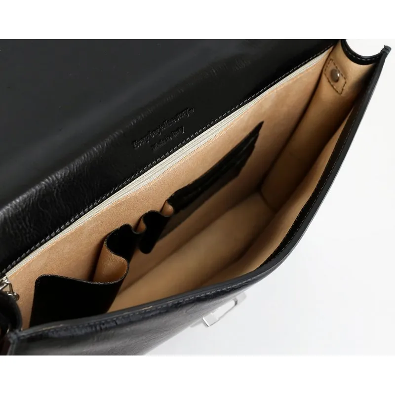 Full Grain Italian Leather Briefcase - The Sound of the Mountain