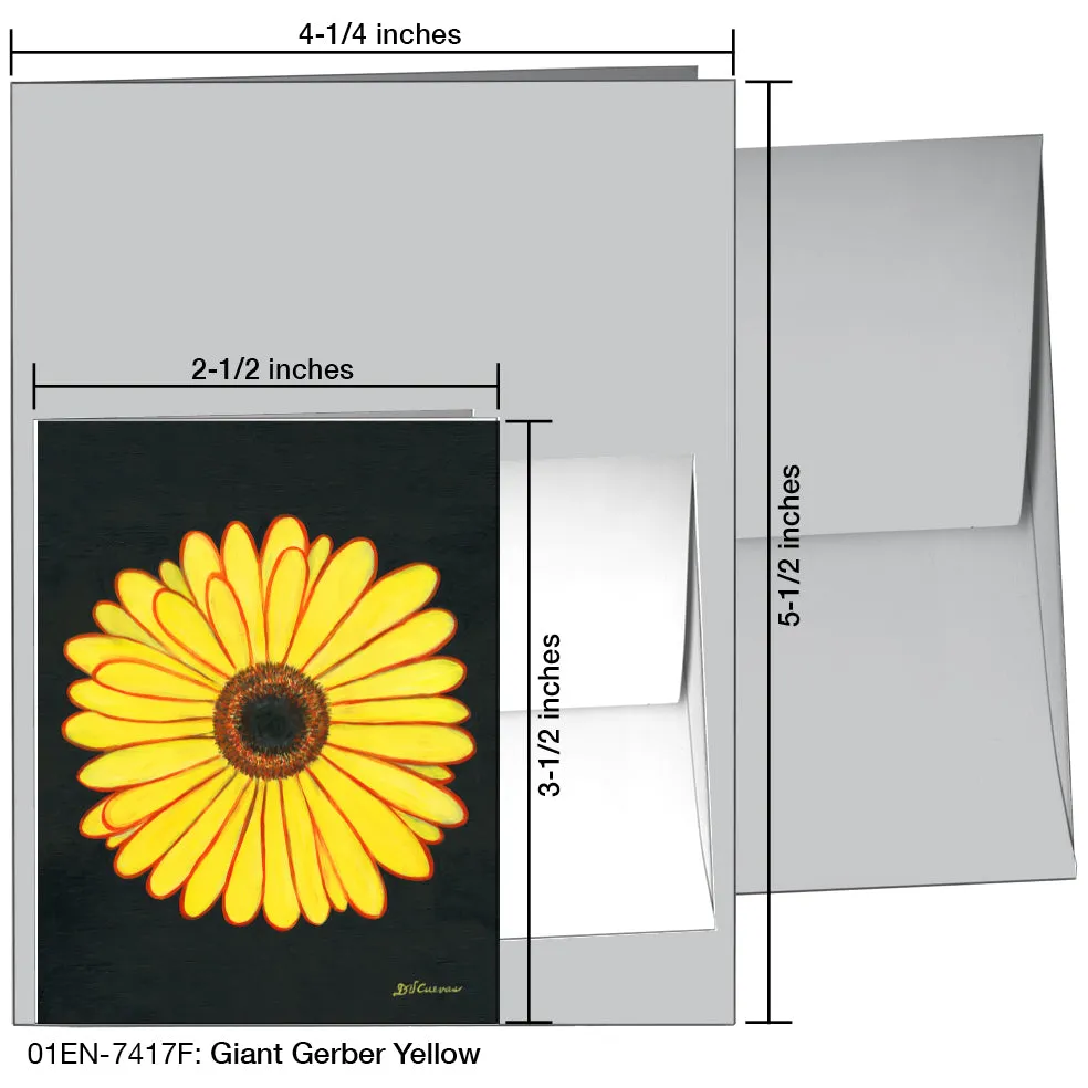 Giant Gerber Yellow, Greeting Card (7417F)