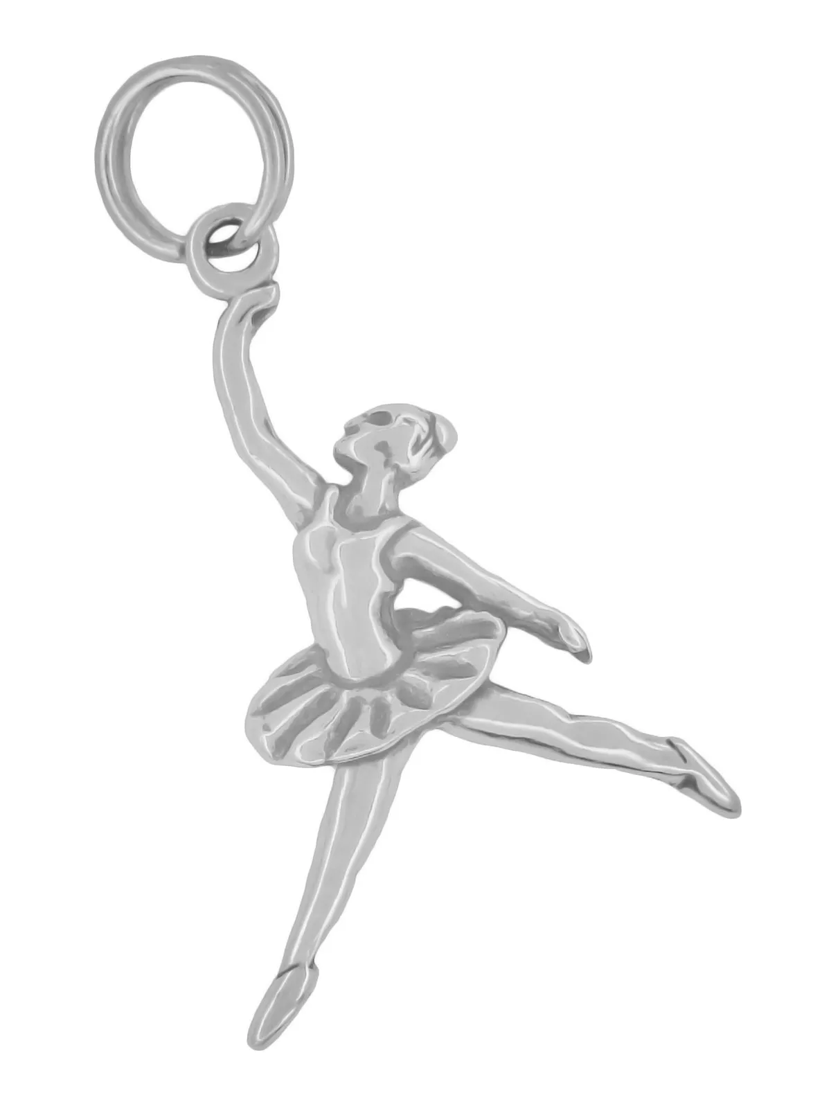 Graceful Arabesque Ballerina Charm in 14 Karat Gold