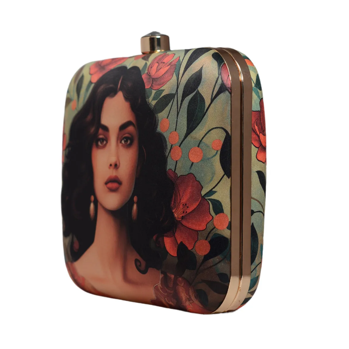 Graceful Girl Portrait Clutch