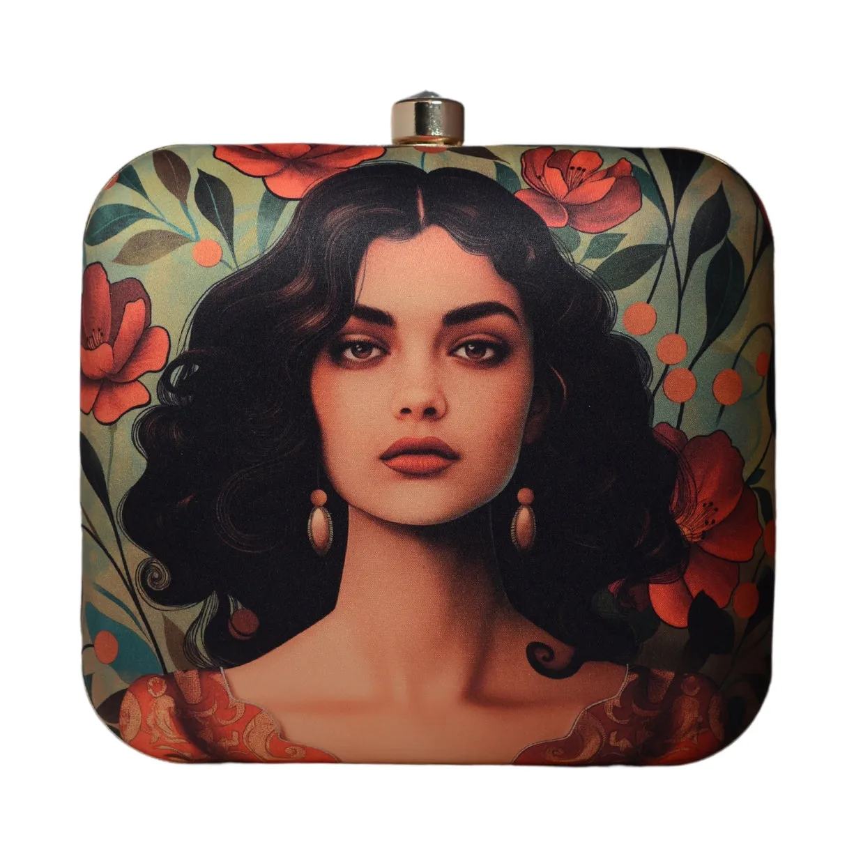 Graceful Girl Portrait Clutch