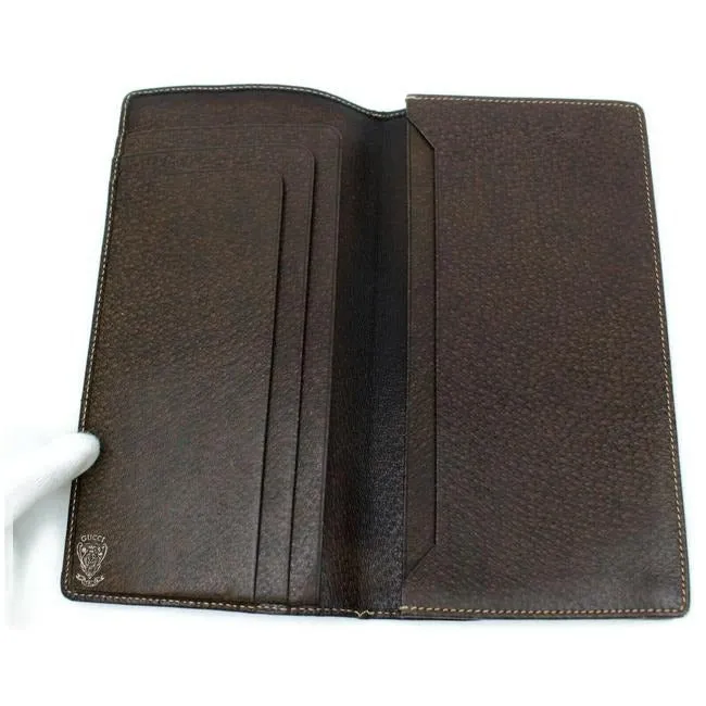 Gucci Brown Guccissima Print Unisex Bi Fold Style Wallet