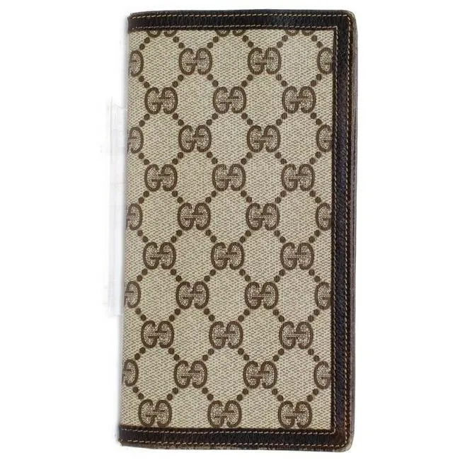 Gucci Brown Guccissima Print Unisex Bi Fold Style Wallet