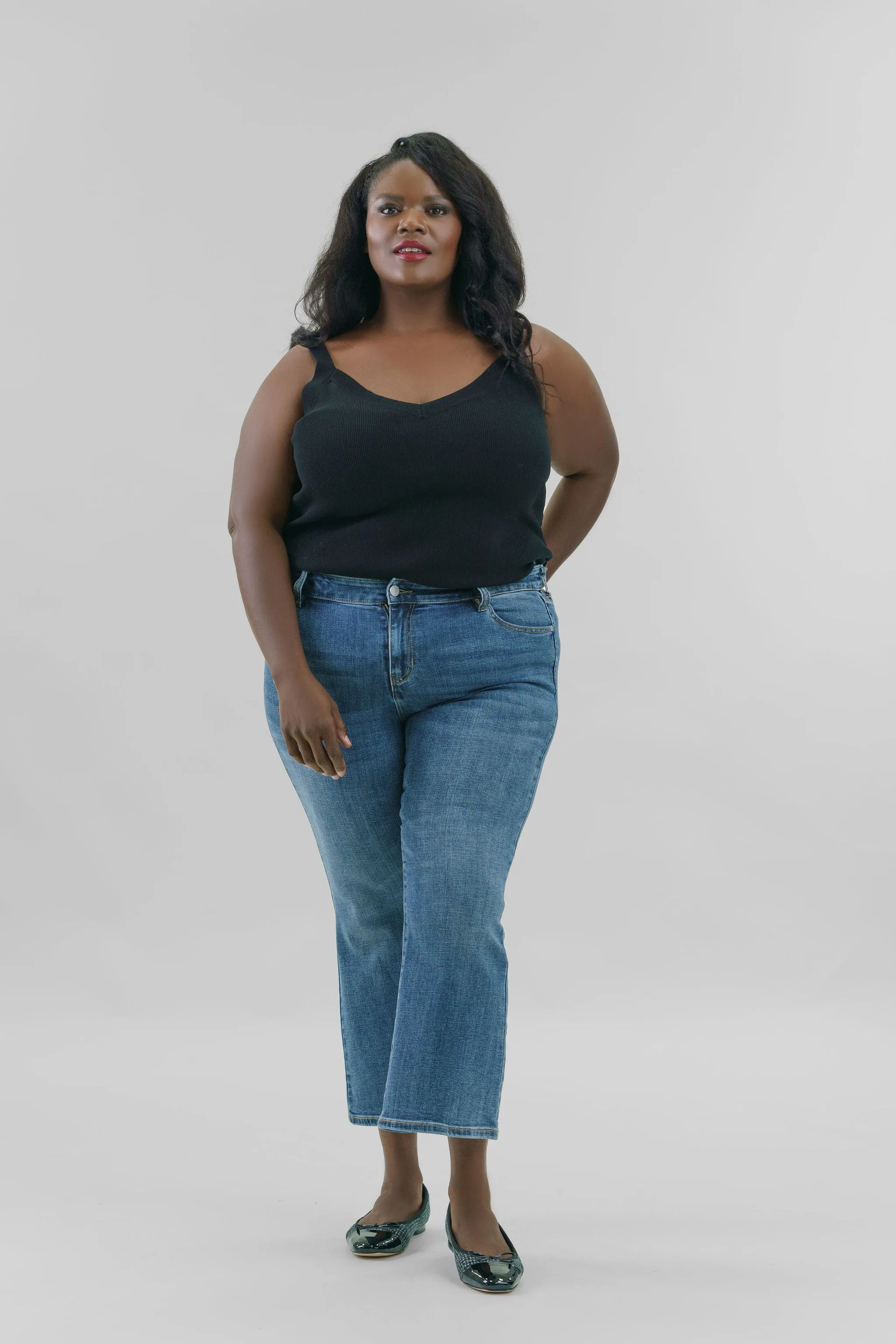 HANNAH CROP FLARE ECO