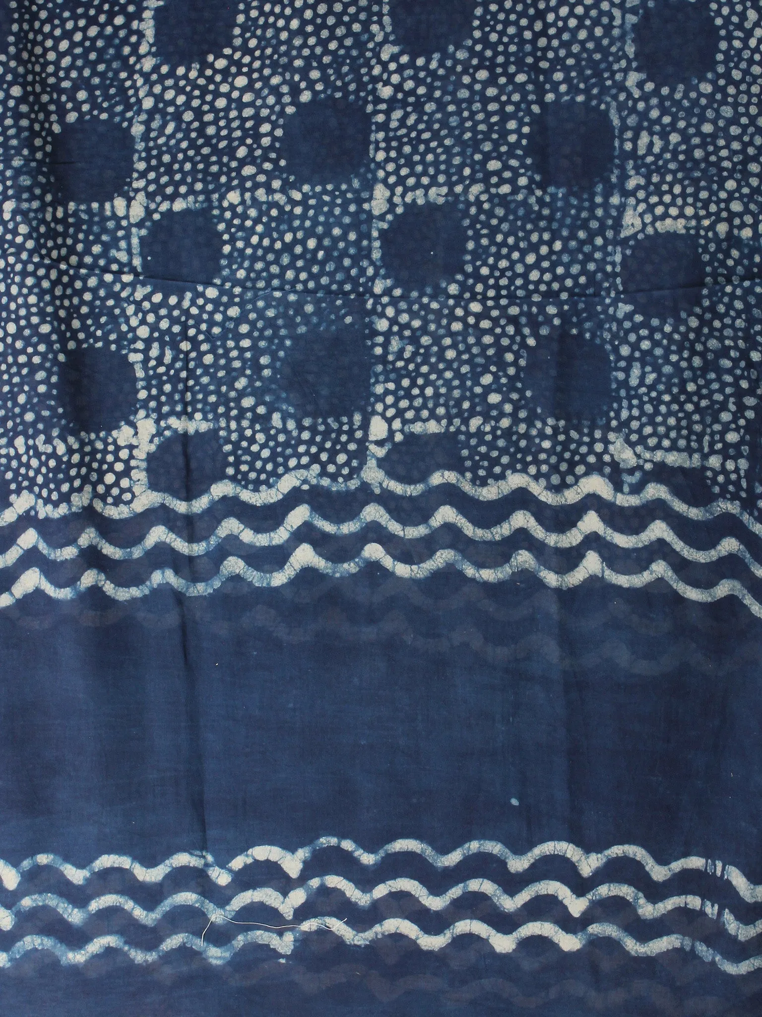 Indigo White Cotton Mul Hand Block Printed Dupatta - D0417067