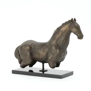 Iron/Granite Horse Sculpture