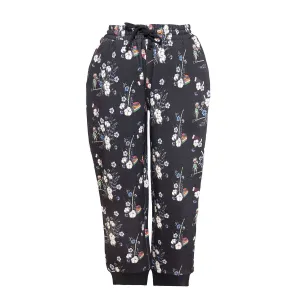 Joggingbroek voor jongens en meisjes in zwarte print