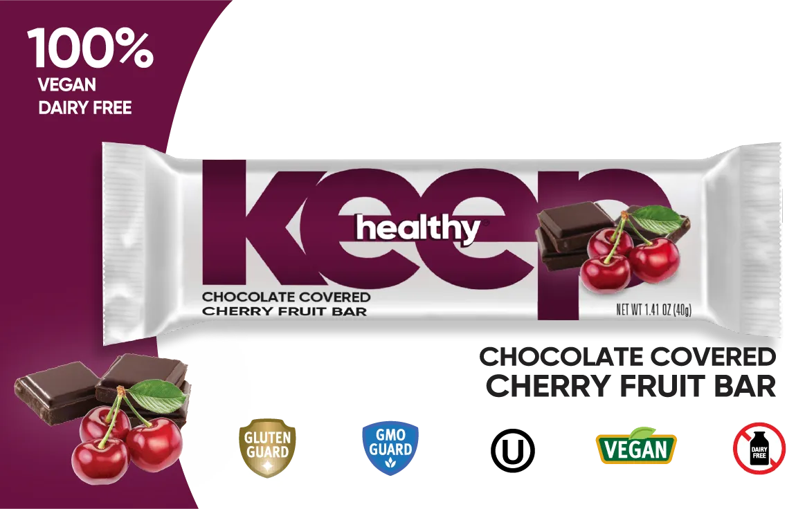 Keep Healthy Chocolate Covered Fruit & Nut Bar Variety Pack - 16 Individually Wrapped Bar Sampler Variety Pack