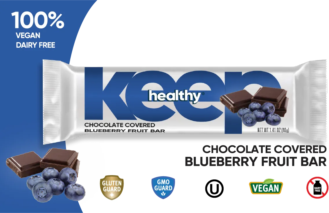 Keep Healthy Chocolate Covered Fruit & Nut Bar Variety Pack - 16 Individually Wrapped Bar Sampler Variety Pack