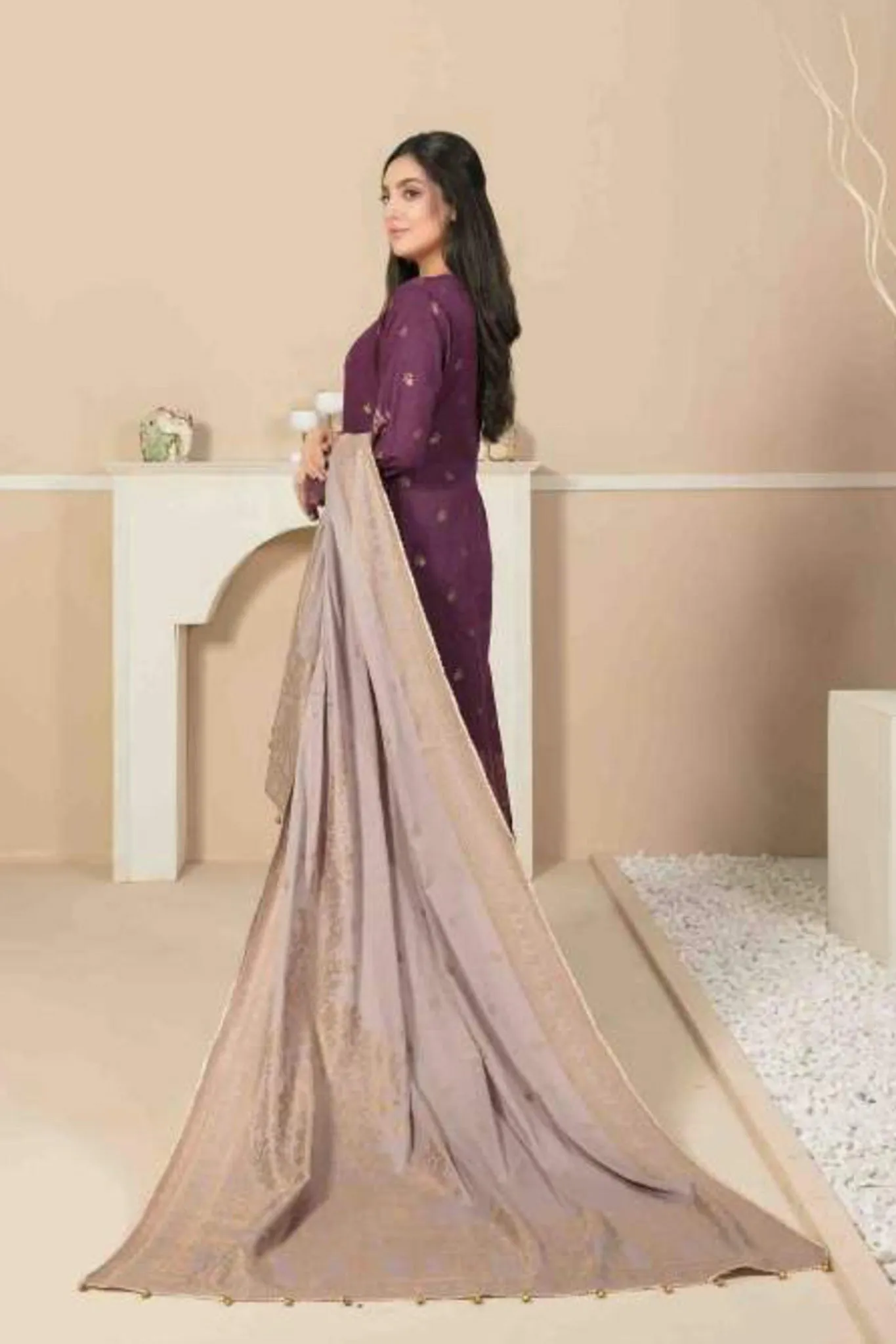 Lamhe by Tawakkal Unstitched 3 Piece Banarsi Lawn Collection'2022-LT-7131
