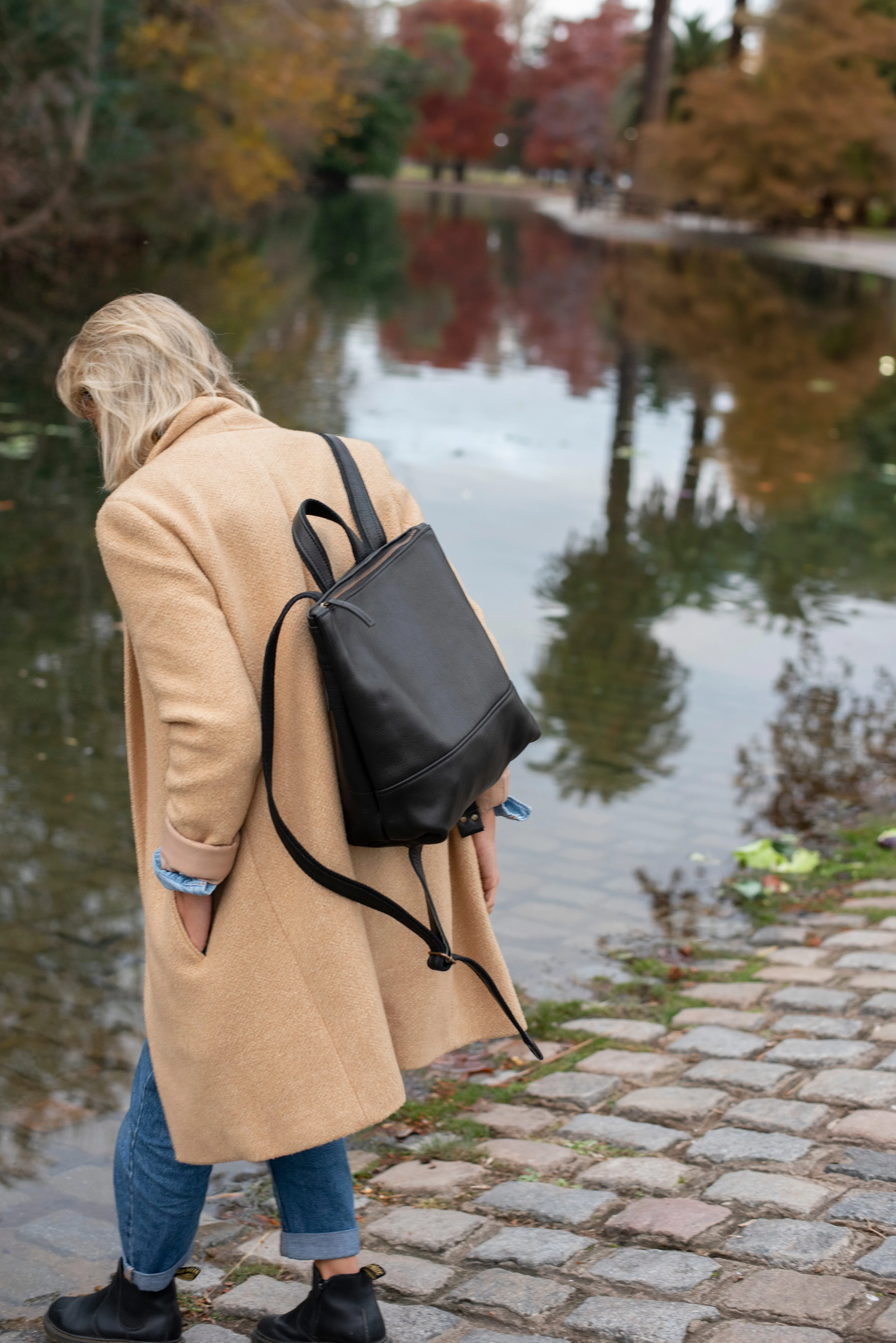 Leather backpack - Ombú M