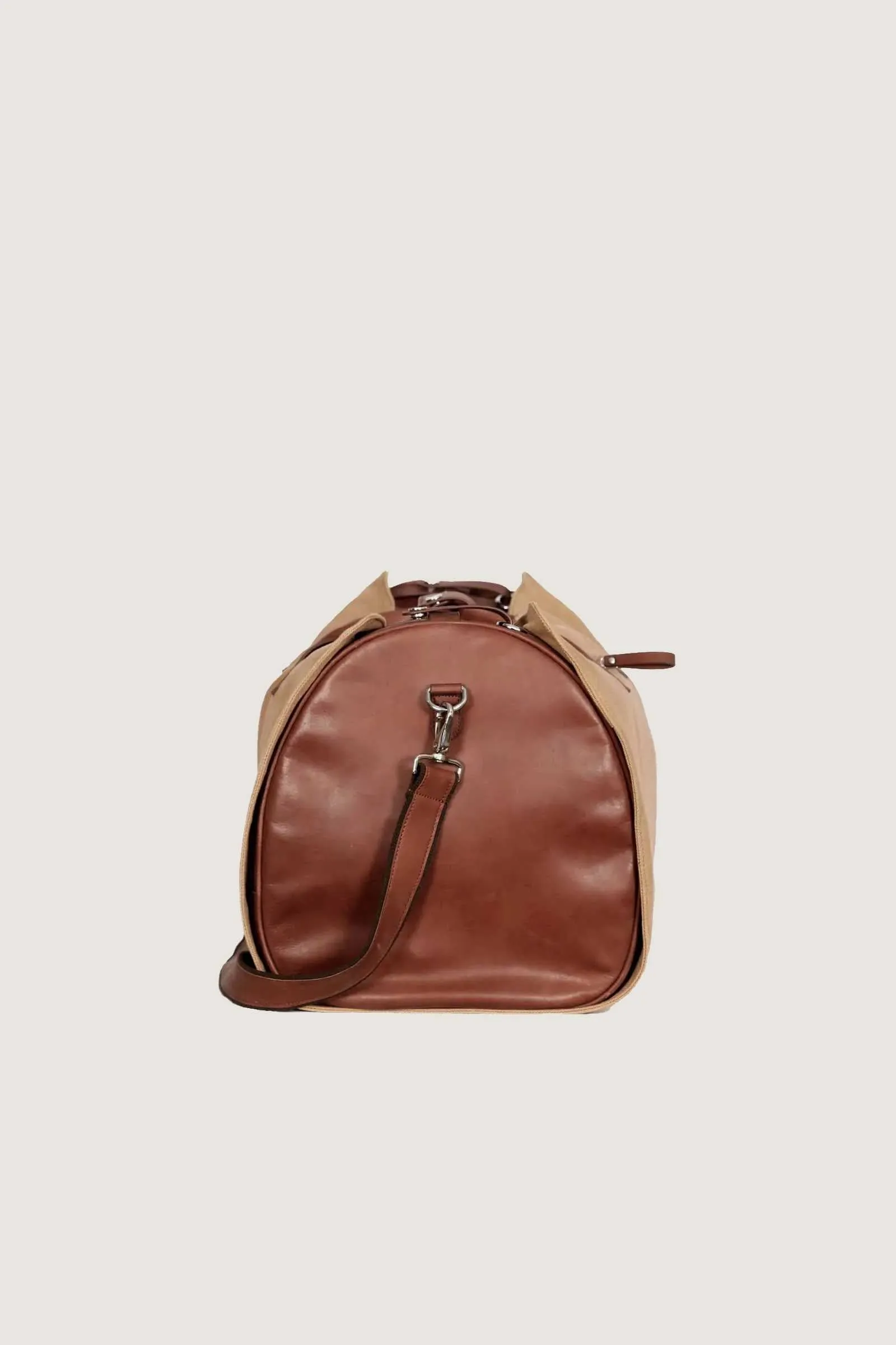 Leather Duffle Bag with suit Bag