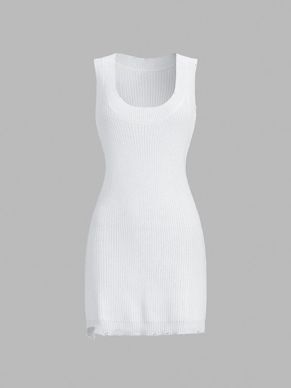 Leisure Ripped Graceful Short Dress