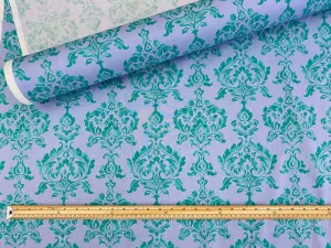 Lilac Jade Damask - Korean Patchwork Cotton