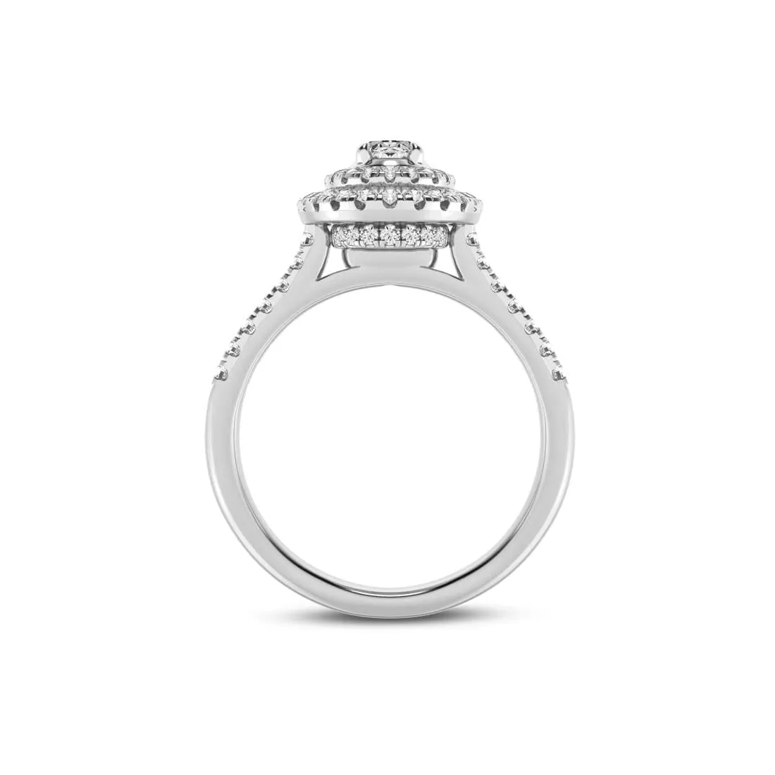 Love By Michelle Oval Solitaire Ring with 0.70ct of Diamonds in 18ct White Gold