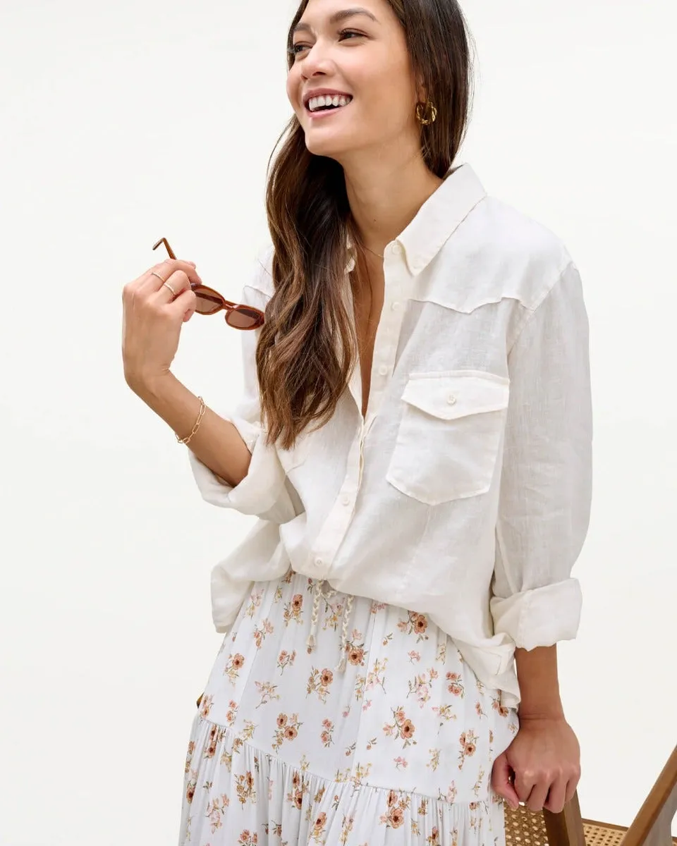 Mary Lawless Lee x Splendid Linen Western Shirt