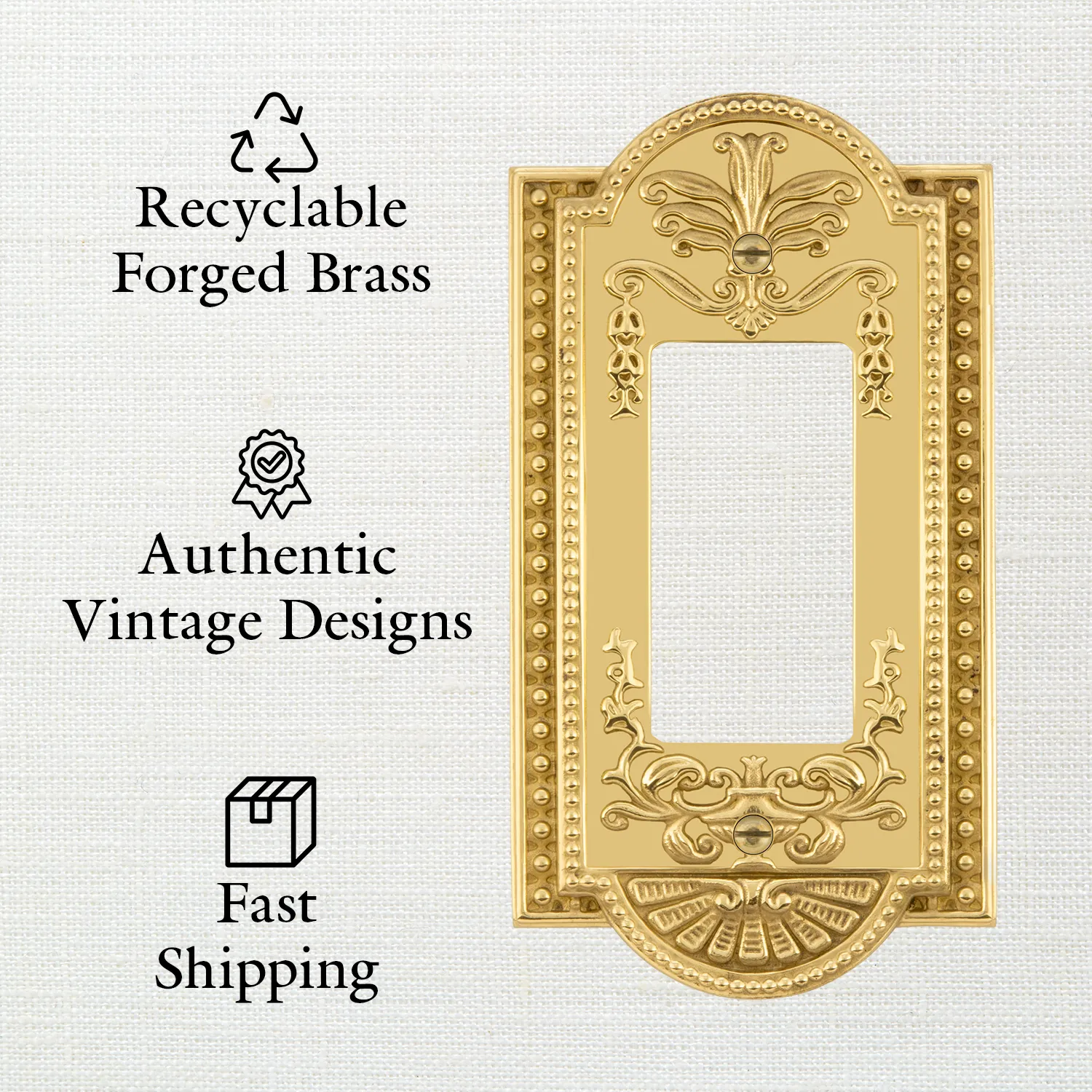 Meadows Switch Plate with Toggle and Outlet in Antique Pewter