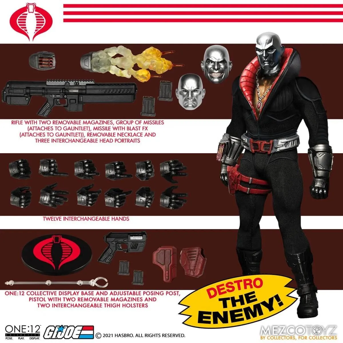 Mezco Toyz G.I. Joe Destro One:12 Collective Action Figure