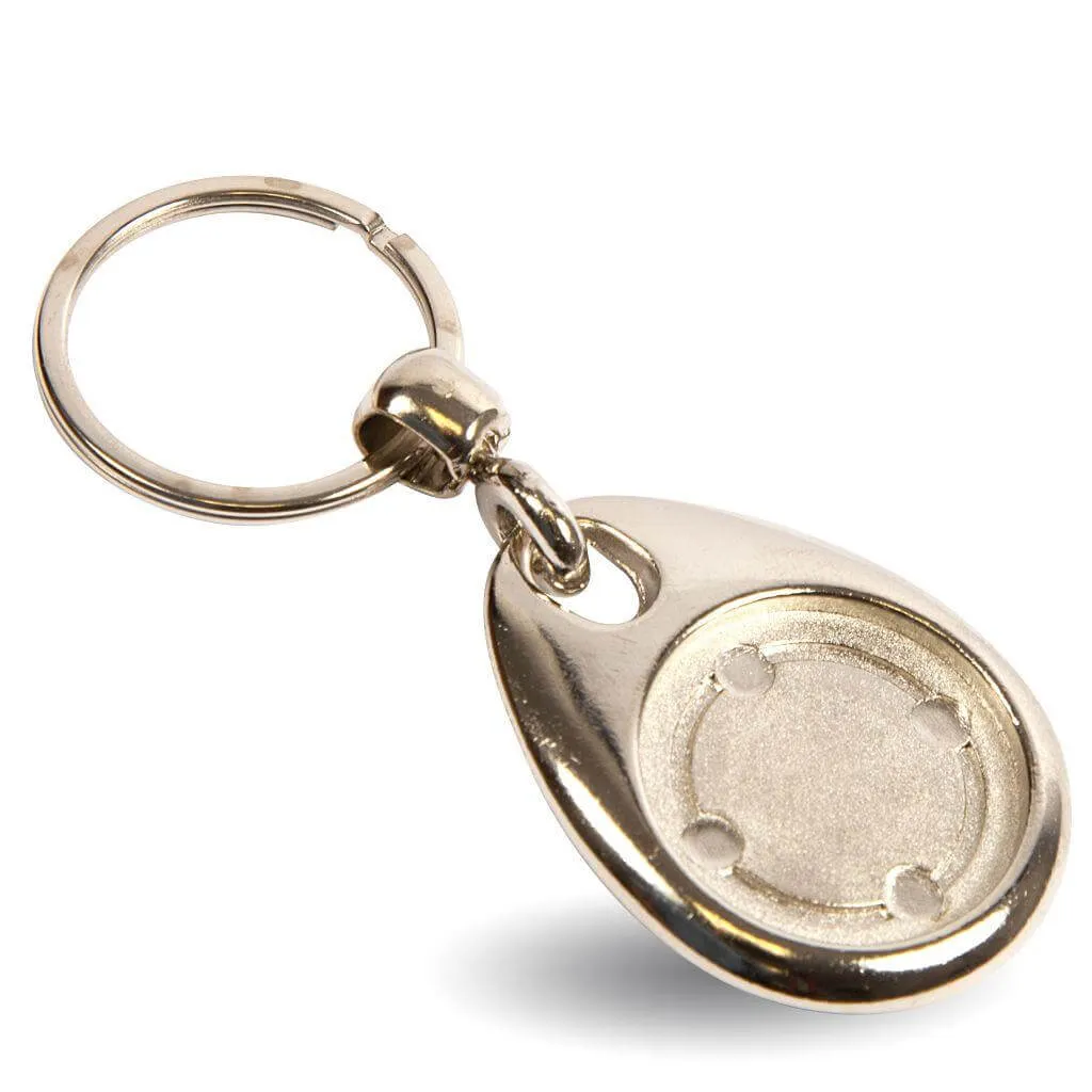 MH-25 Single or Double-Sided Round Blank Metal Photo Insert Keyring - 25mm - Pack of 10