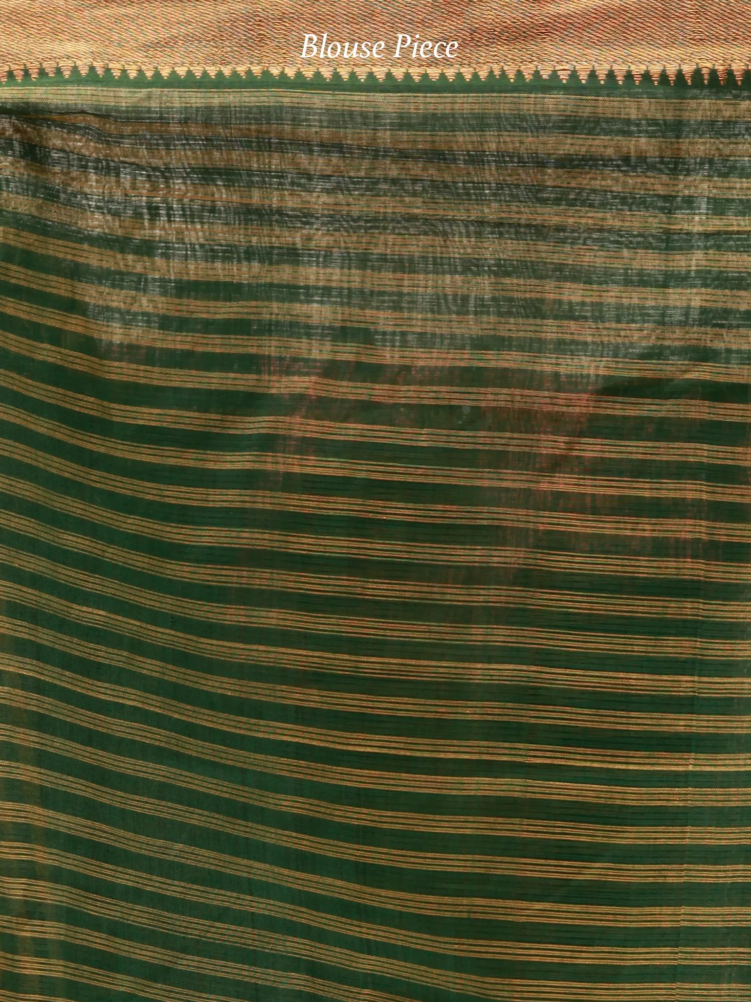 Mustard Green Handloom Mangalagiri Cotton Saree With Zari Border - S031703856
