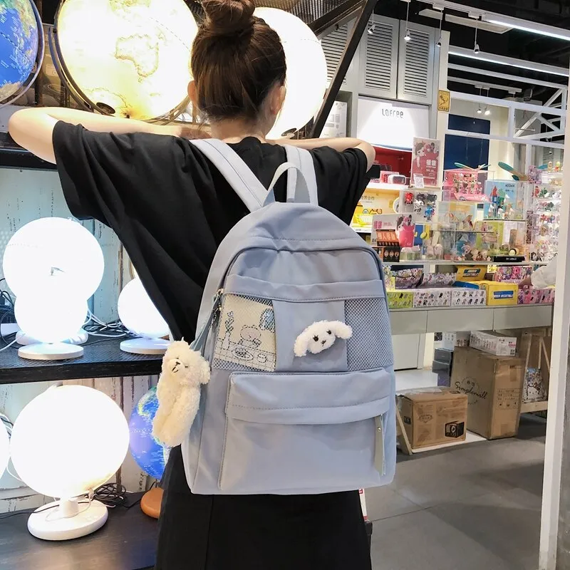 New Women Oxford Backpack Boy Students Schoolbag Bag for Teenage Girls Nylon Muti-Pocket Travel Backpack Book Bags Mochila