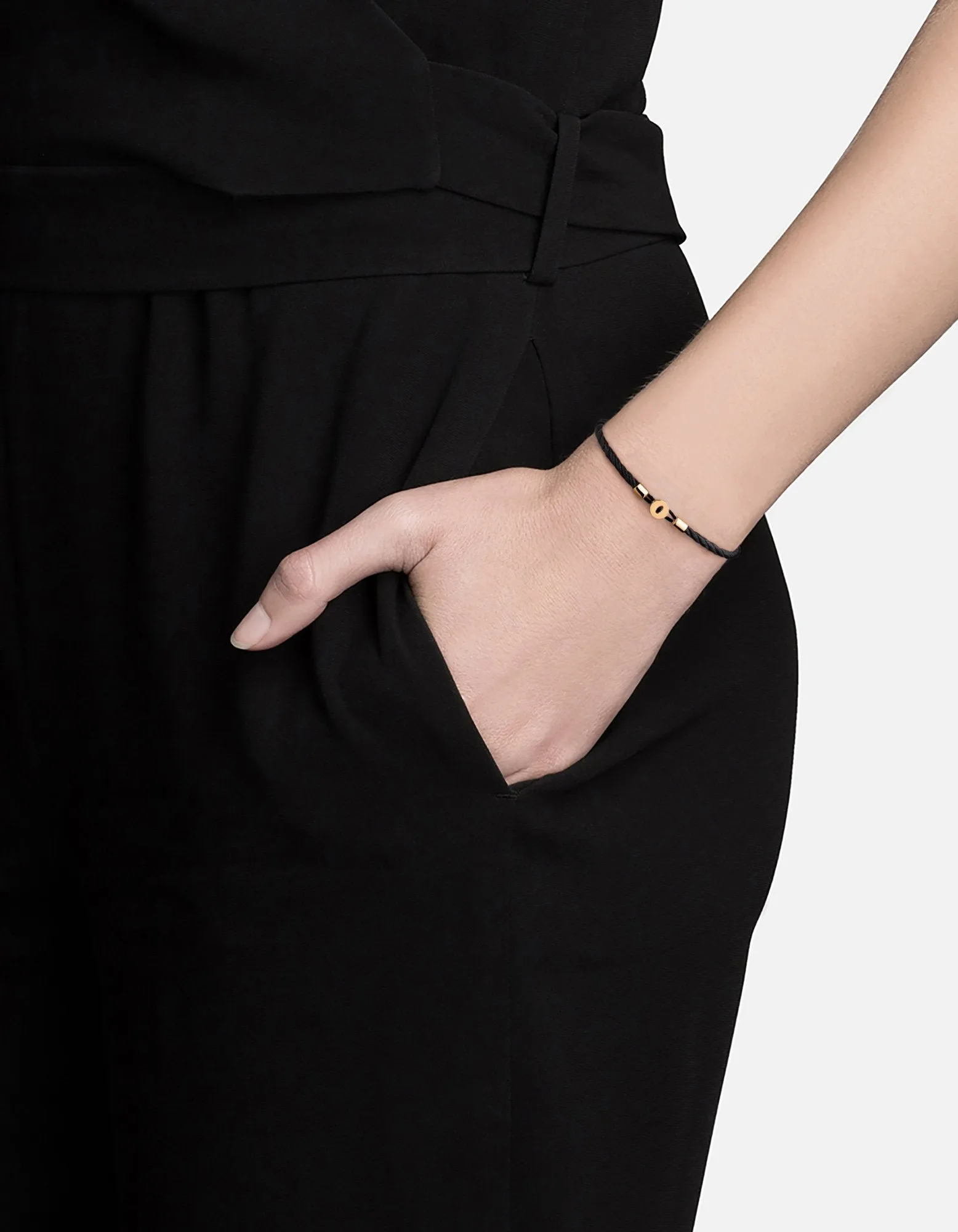 Nexus Cotton Rope Bracelet, Gold Vermeil