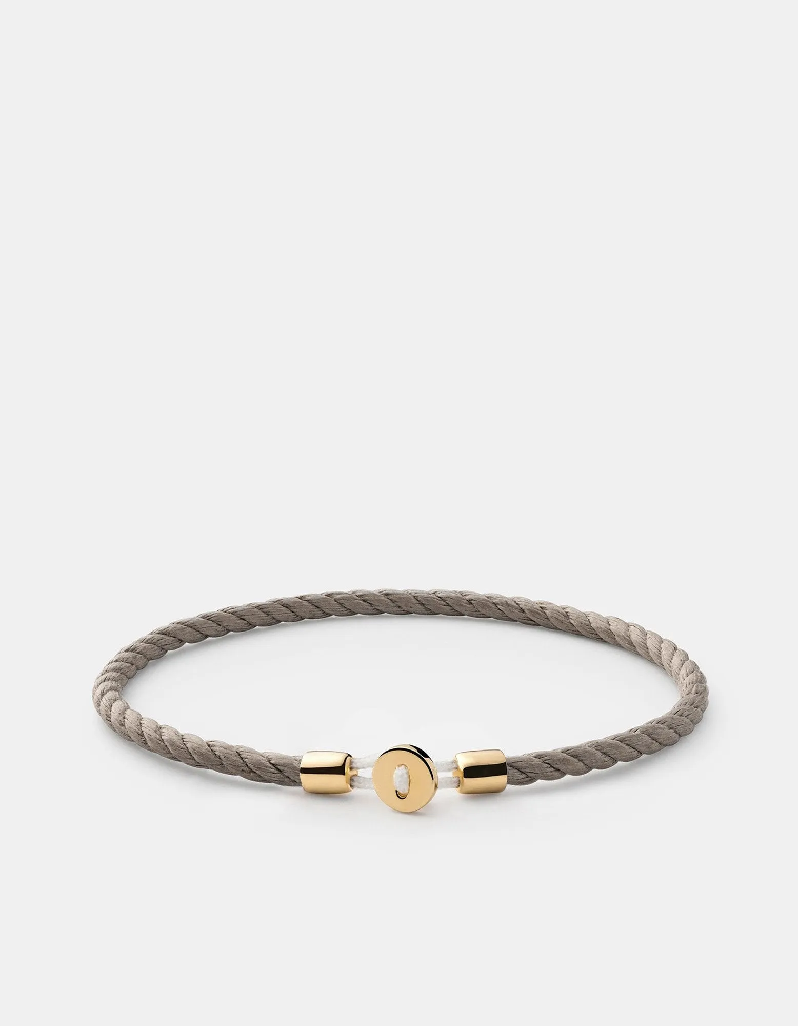 Nexus Cotton Rope Bracelet, Gold Vermeil