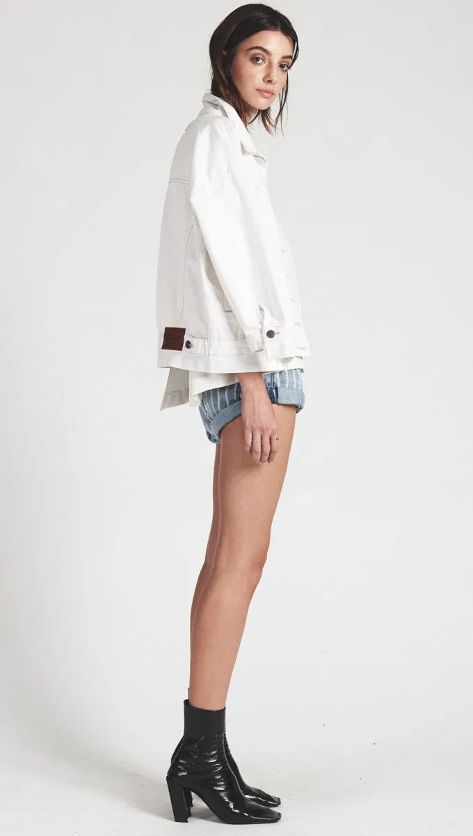 One Teaspoon Bandits Low Waist Denim Shorts Rocky Stripe