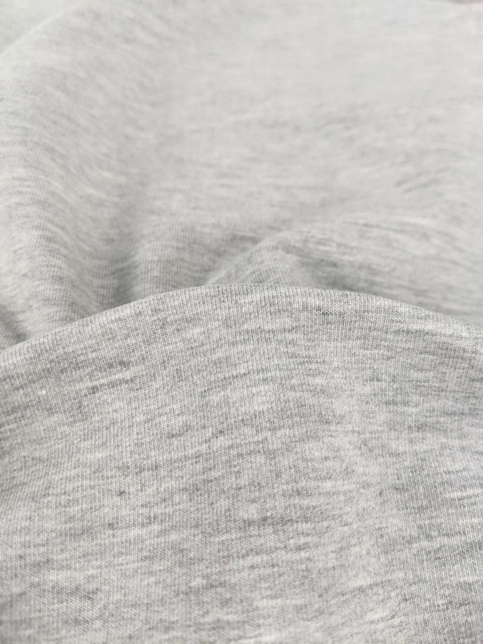 Organic Cotton French Terry Knit - Grey Melange
