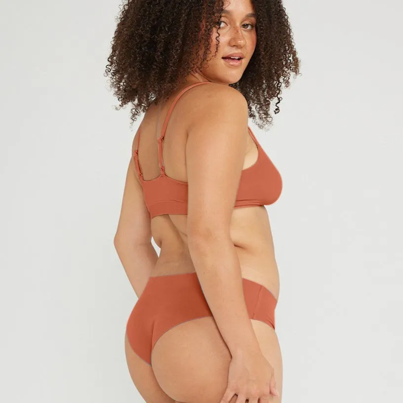 Original-Rise Cheeky - Seamless Cotton - Spice