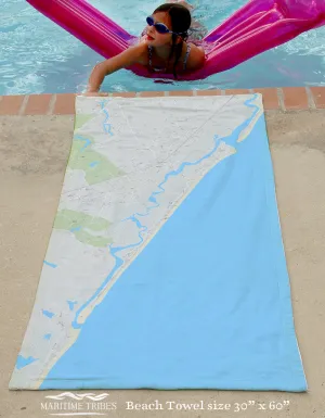 Pawleys Island SC Charted Territory Quick Dry Towel