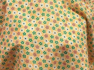 Peach Geo Daisy - Poly/Cotton Print