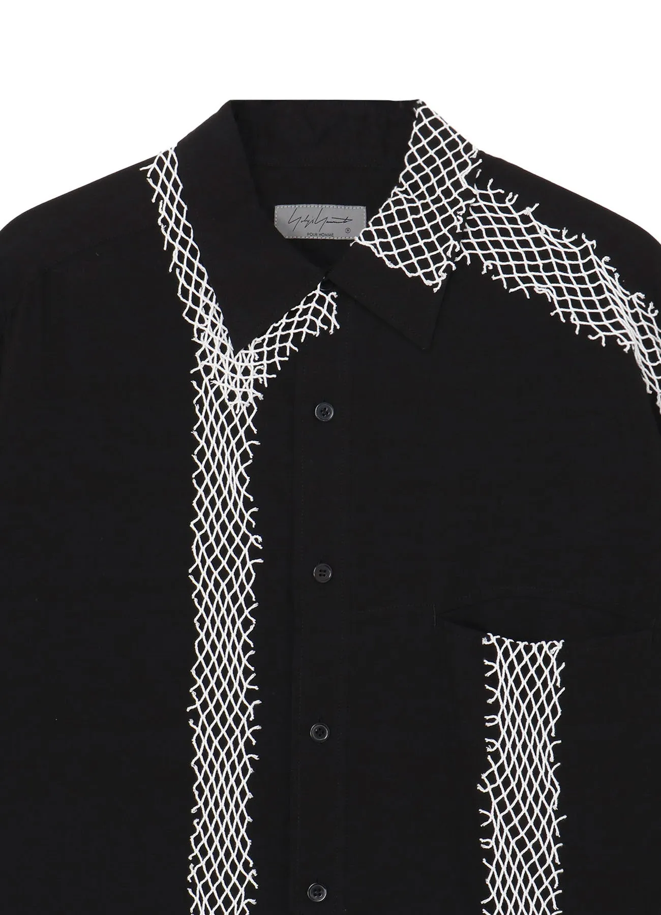 【PIECE UNIQUE/THE SHOP】CELLULOSE LOAN WHITE MESH BLOUSE