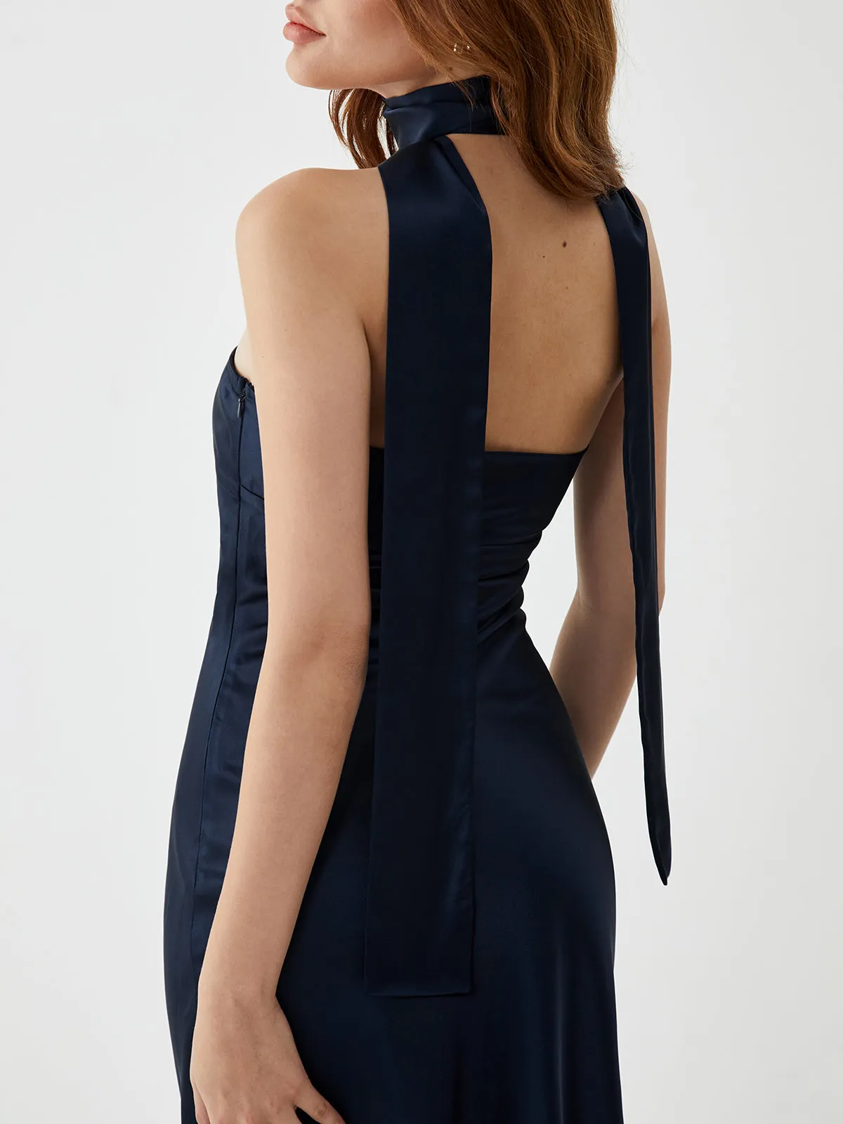 Plain Sleeveless Graceful Casual Long Dress
