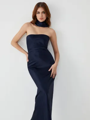 Plain Sleeveless Graceful Casual Long Dress