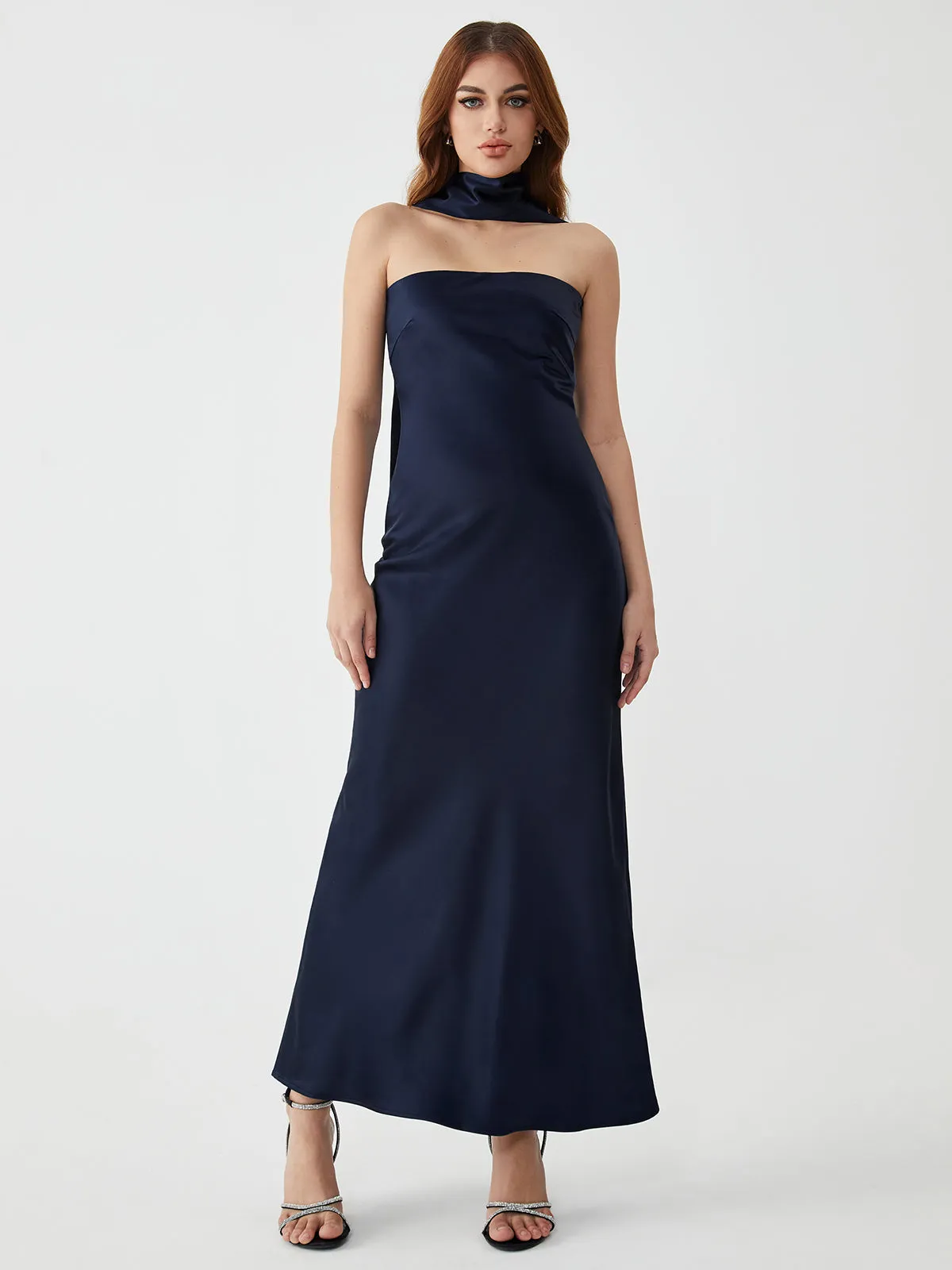 Plain Sleeveless Graceful Casual Long Dress