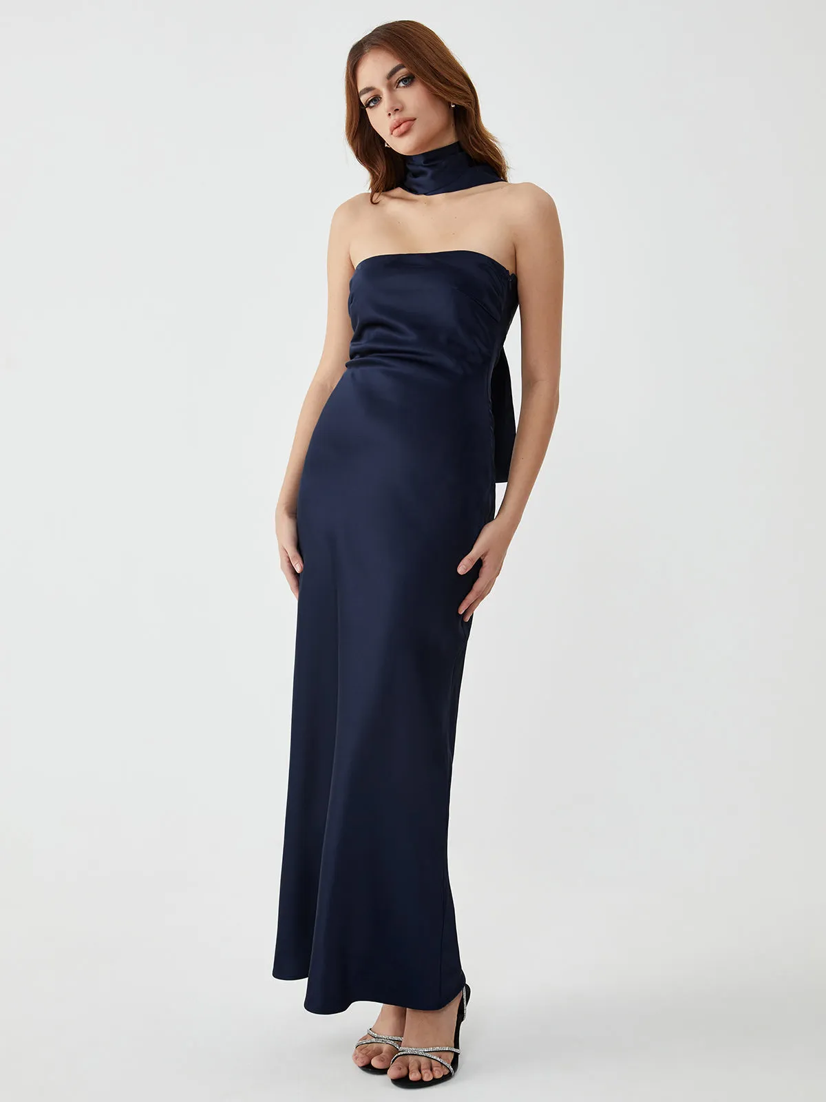 Plain Sleeveless Graceful Casual Long Dress