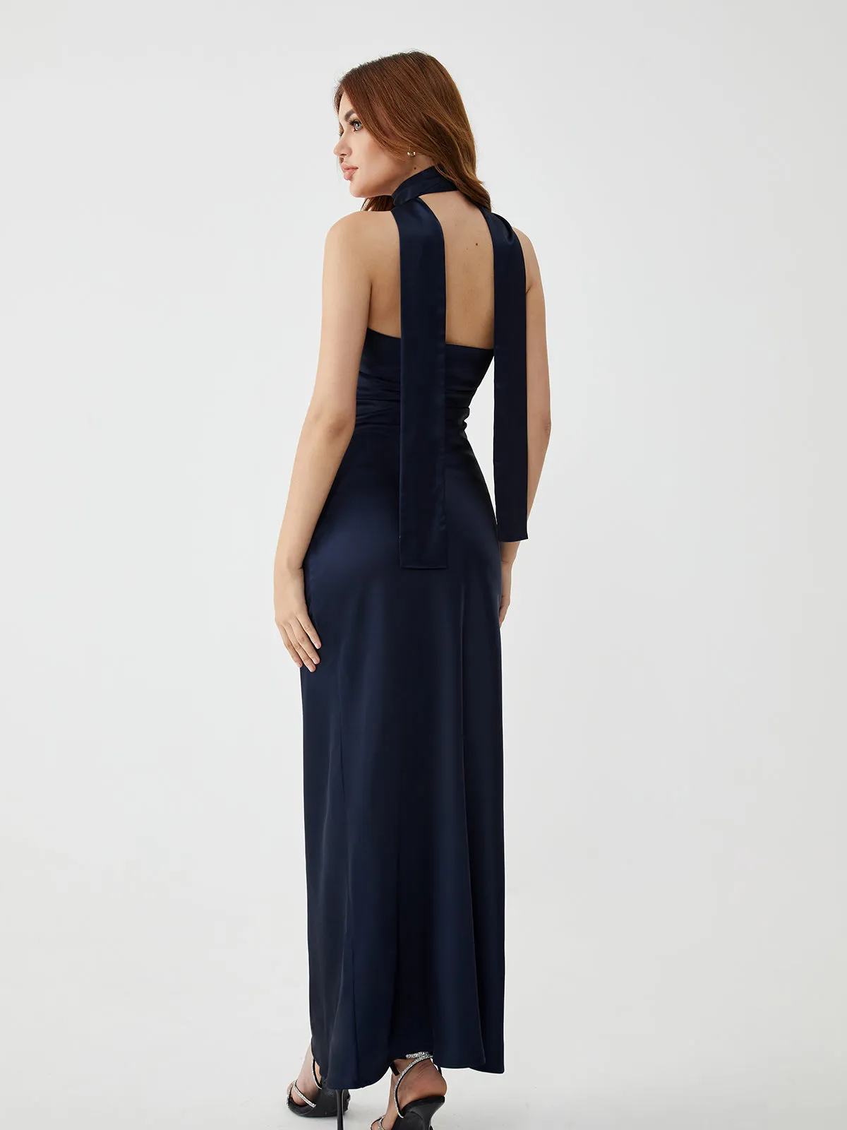 Plain Sleeveless Graceful Casual Long Dress