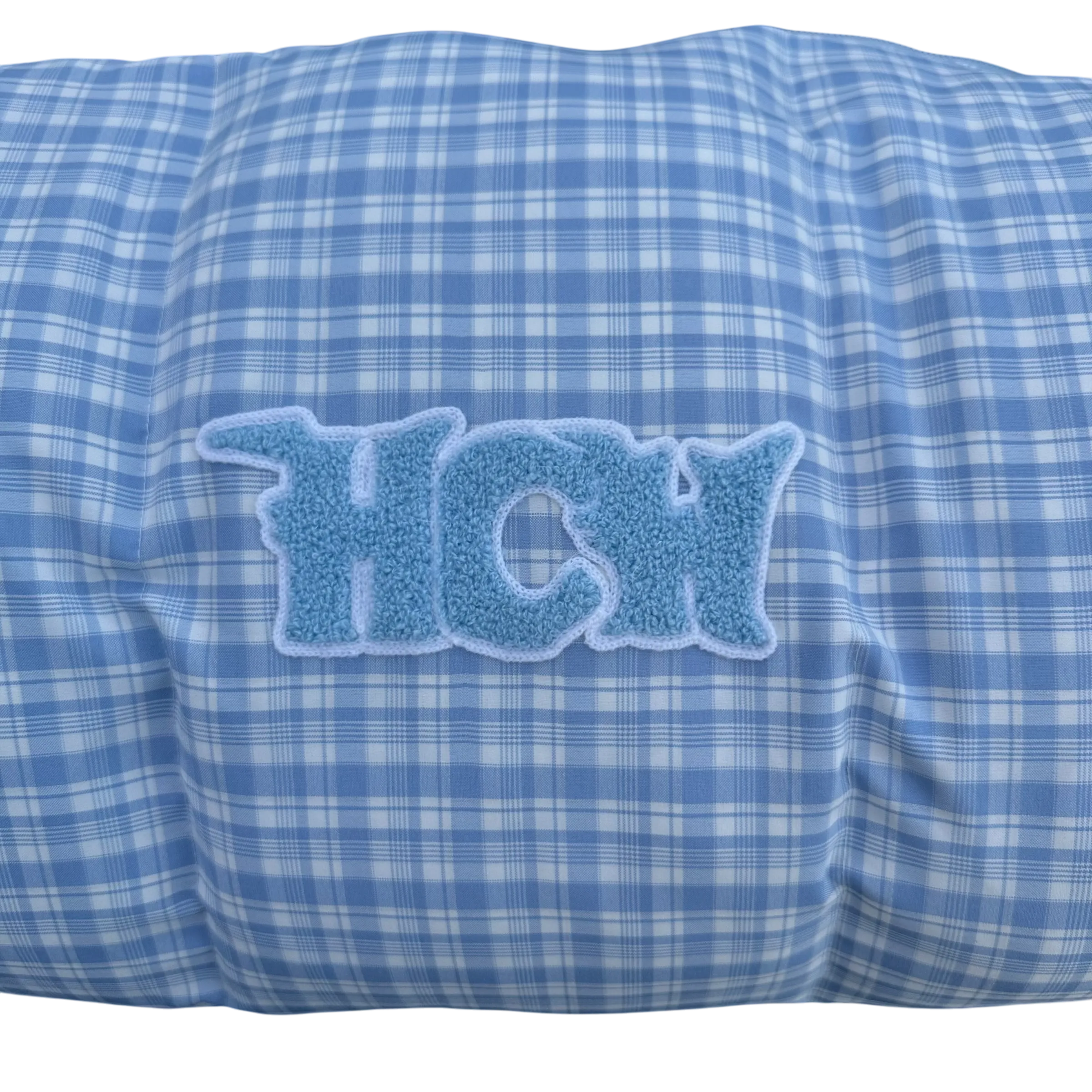 PUFFA DUFFLE BAG (BLUE PLAID)