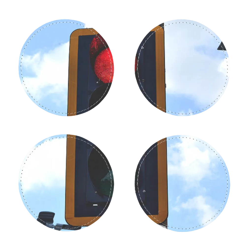 Red Light Sublimation Coasters Pack of Four