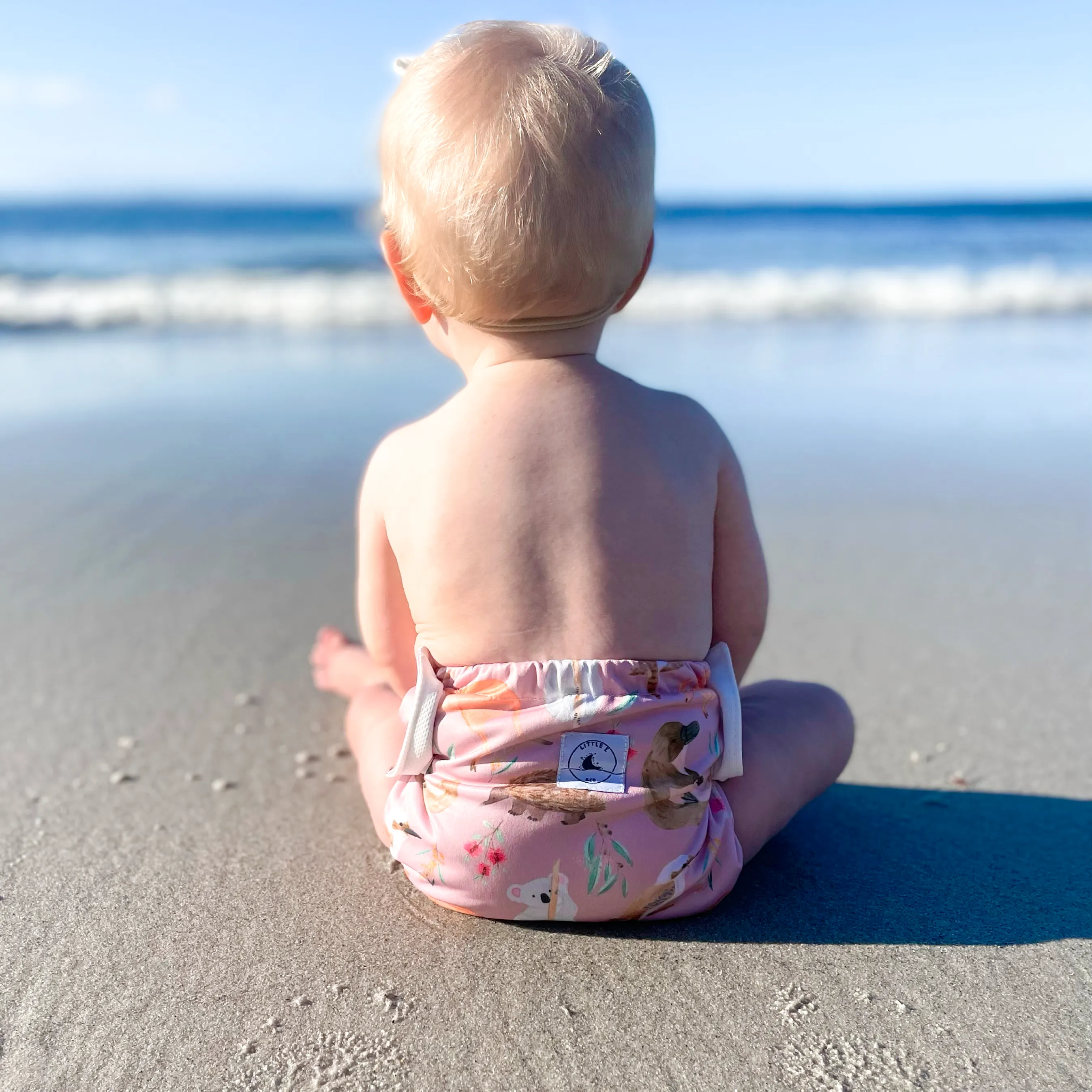 REUSABLE SWIM NAPPY & MINI WET BAG COMBO - AUS ANIMALS