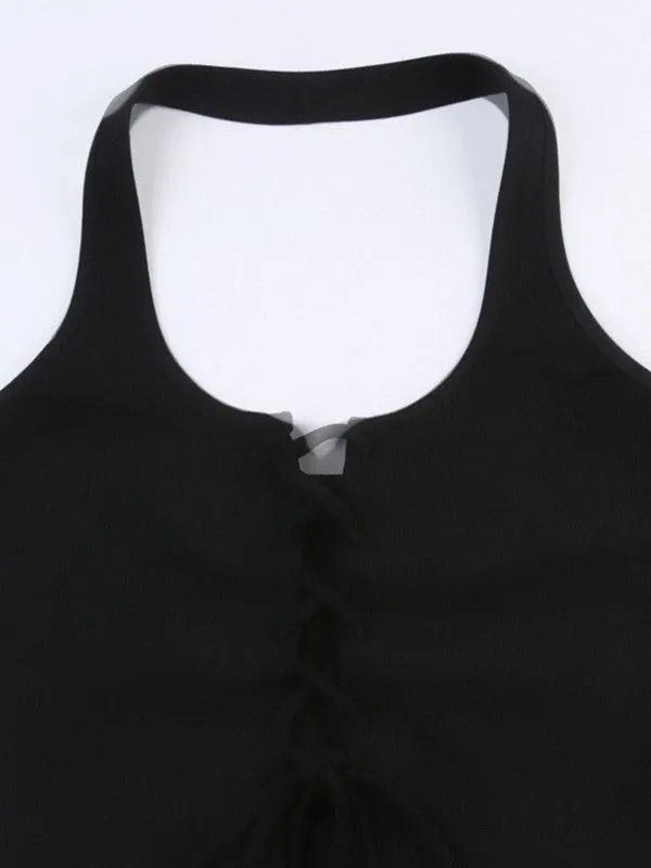 Ribbed Crop Graceful Tank Top Set