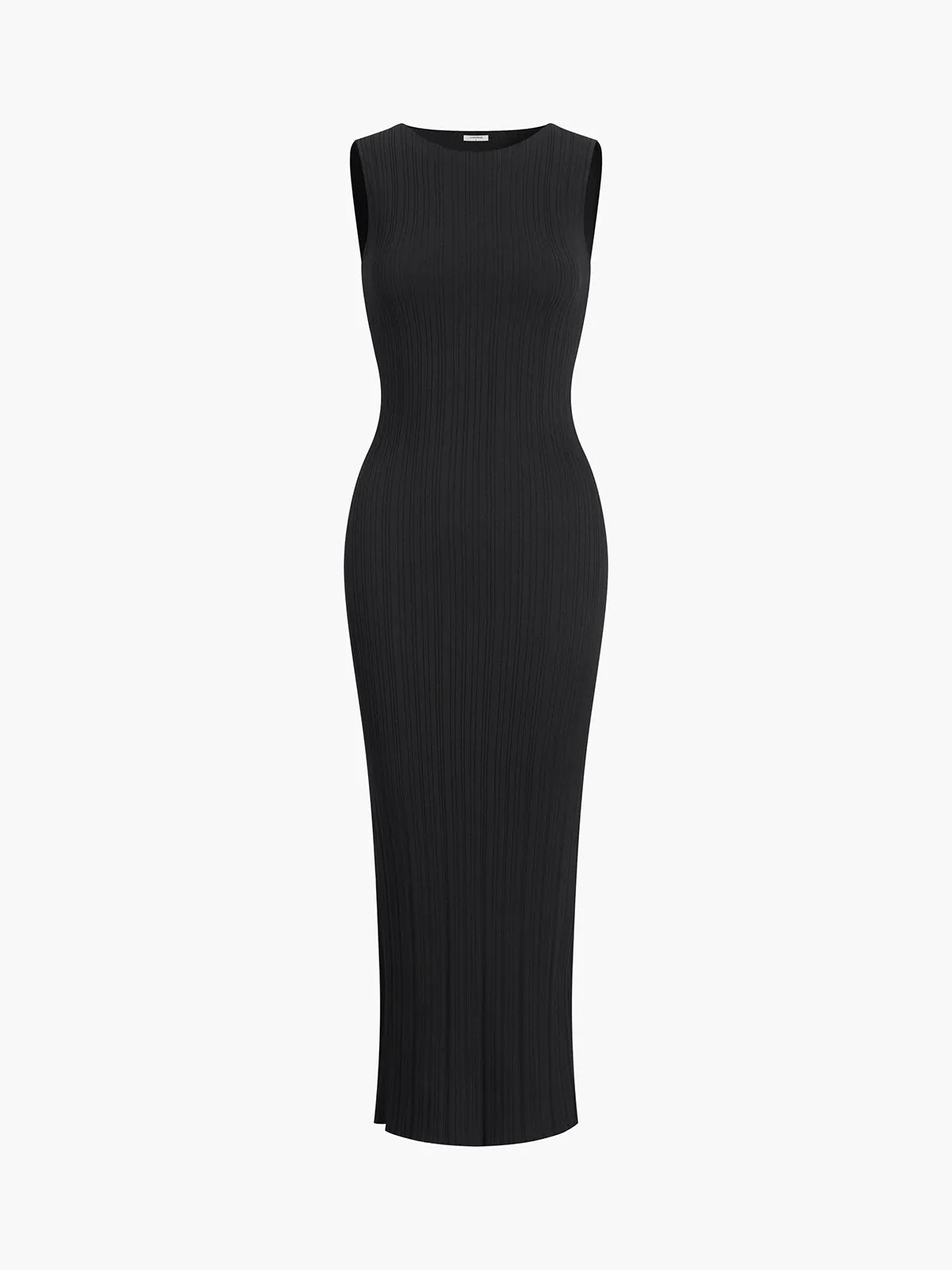 Ribbed Sleeveless Graceful Knit Long Dress