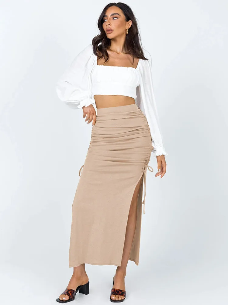 Ribbed Solid Graceful Long Sleeve Set