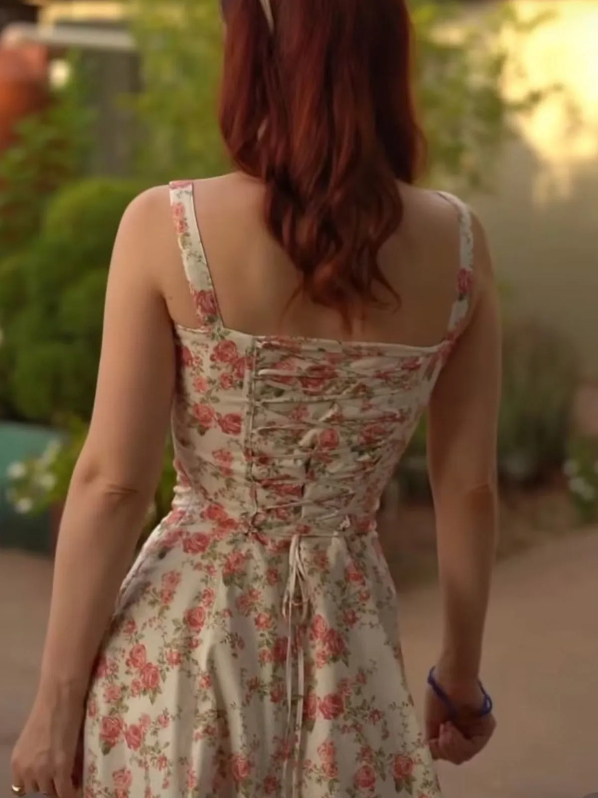 Rosebud Floral Graceful Midi Sundress